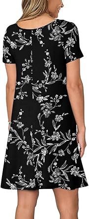 61SMWlSJzDL._AC_SY445_.jpg Women's Summer T-Shirt Dress with Pockets