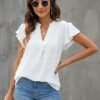 71039Xus4gL._AC_SY445_.jpg Blooming Jelly Women's White Blouse