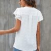 71Upf0nMpEL._AC_SY445_.jpg Blooming Jelly Women's White Blouse