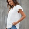 71c96XQYxHL._AC_SY445_.jpg Blooming Jelly Women's White Blouse