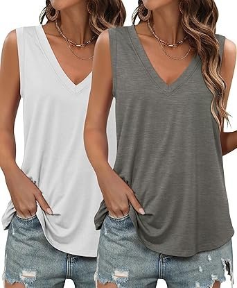71guAogCvXL._AC_SX342_.jpg KKJ 2 Pack Womens Tank Tops