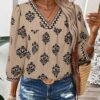 810S-G6yOHL._AC_SY445_.jpg SHEWIN Women's Casual V Neck Floral Blouse