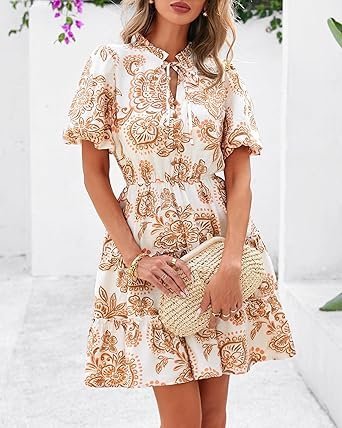 81EyUP85BRL._AC_SX342_.jpg BTFBM Women Summer Floral Short Dress