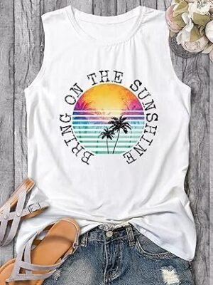 81FhYPEGi4L._AC_SY445_.jpg On Cruise Time Coconut Tree Tank Tops for Women Summer Vacation Sleeveless Shirts Casual Beach Praty Graphic Tees Vest