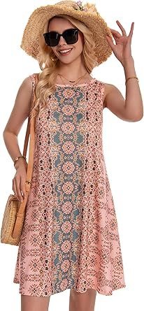 81WIDJJZ-qL._AC_SY445_.jpg Summer Dresses for Women - Boho Sleeveless Sundresses