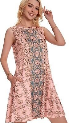81Y07hYo6JL._AC_SY445_.jpg Summer Dresses for Women - Boho Sleeveless Sundresses