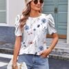 81ZgdKv6HpL._AC_SY445_.jpg Zeagoo Boho Puff Sleeve Blouse
