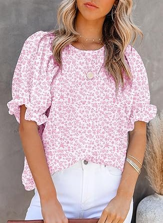 81hE5isZx7L._AC_SY445_.jpg Dokotoo Women's Floral Blouse