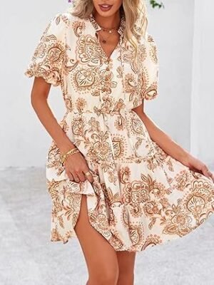 BTFBM Women Summer Floral Short Dress