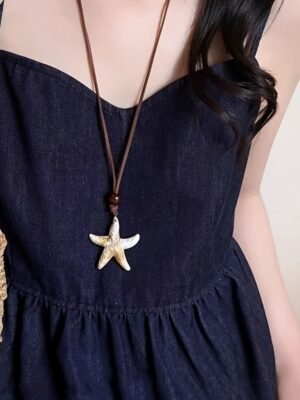 722d3c7d-f358-4695-adfd-58c47027a6f4.jpg Ocean Star Pendant Necklace Minimalist Coastal Elegance