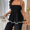 b5de6012-3f77-45ff-a61a-71ea16d10ee1.jpg Plus Size Colour-Block Camisole & Pants Set